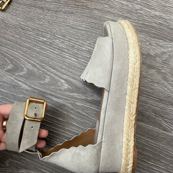 Chloe “Lauren” Suede Platform Sandal - Picture 2 of 4